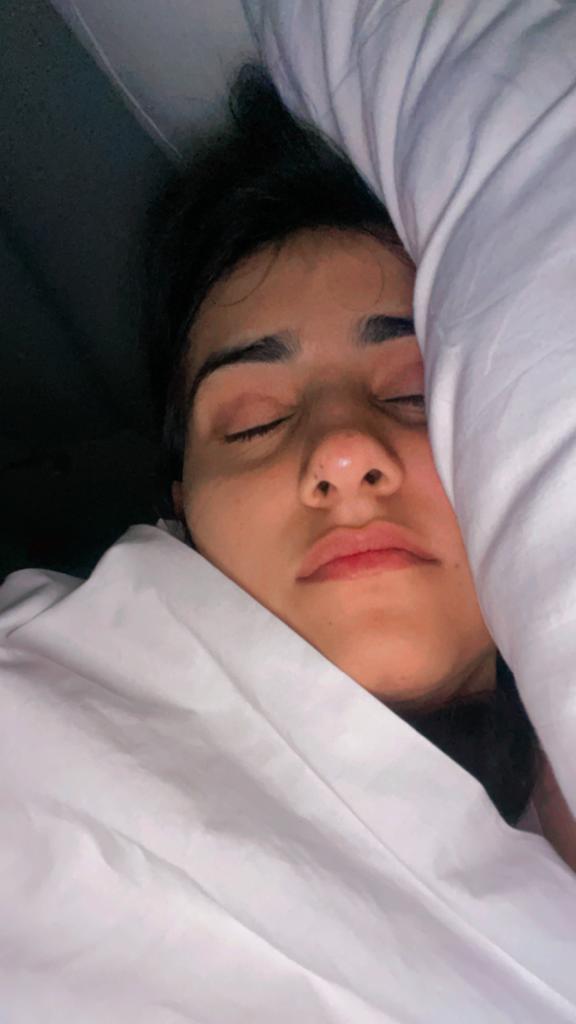 Vidhi sleeping — my definition of sukoon
